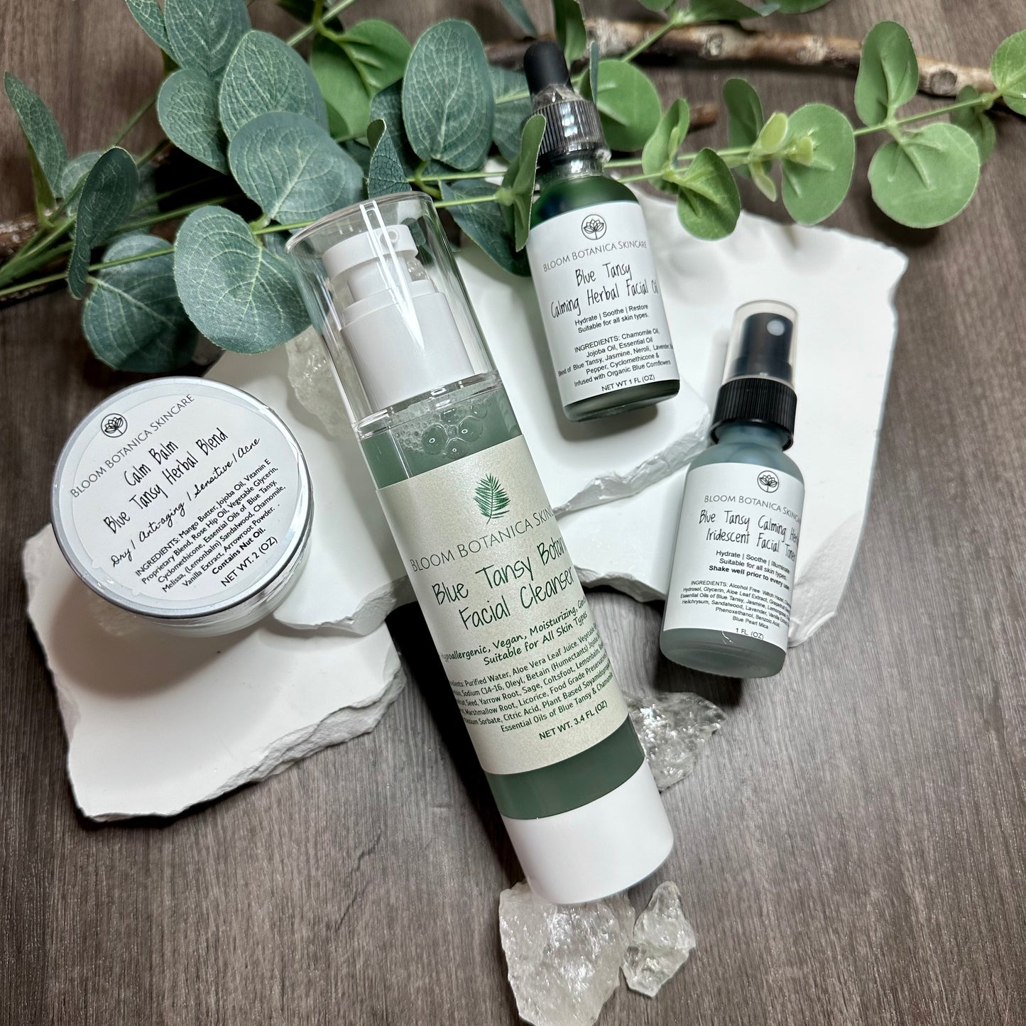 Blue Tansy Facial Skincare Gift Set Bundle | Great for All Skin Types | Skin Calming