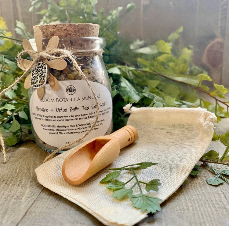 Bath Salts| Breathe & Detox Salt Soak | Herbal Tub Tea | Himalayan Salt | Dead Sea Salt | Natural Cold Therapy