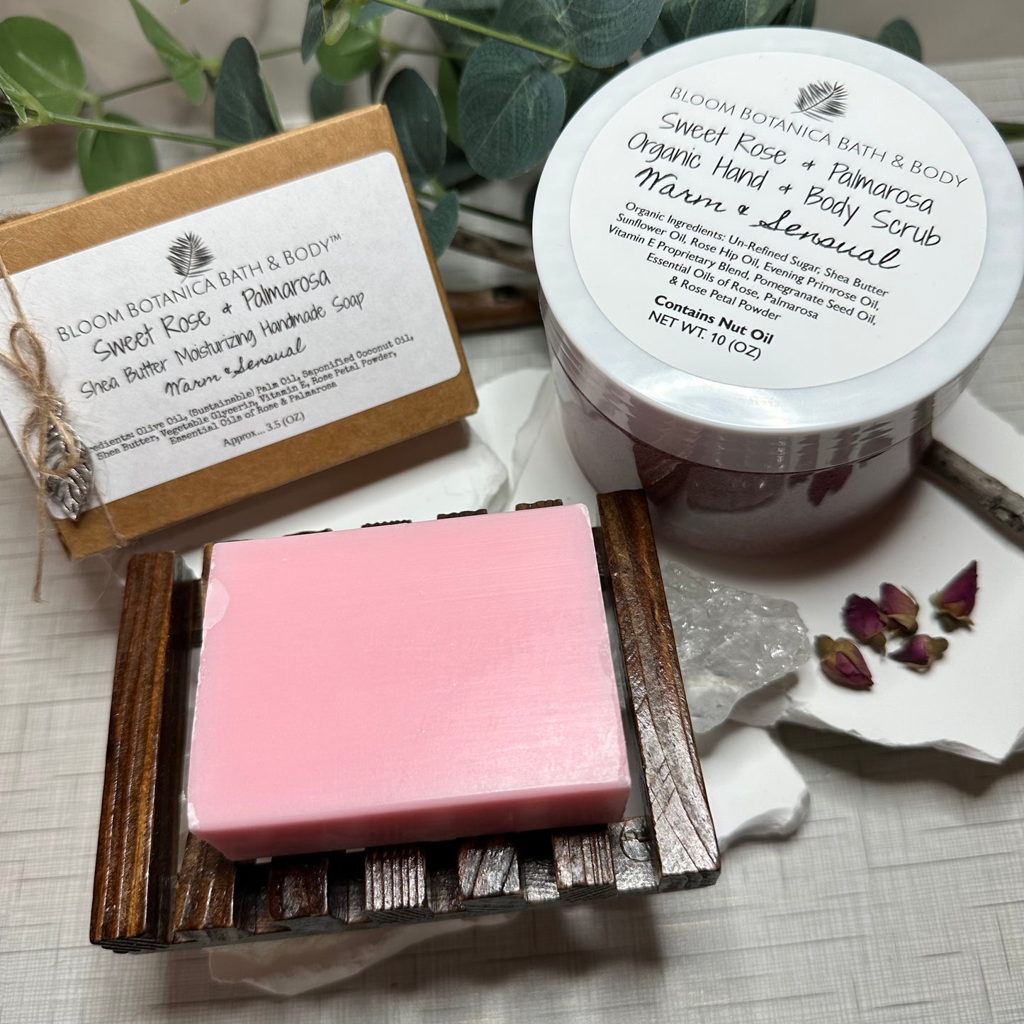 Soap Sweet Rose and Palmarosa Shea Butter| Extremely Moisturizing | All Natural | Comes With Free Soap Bag