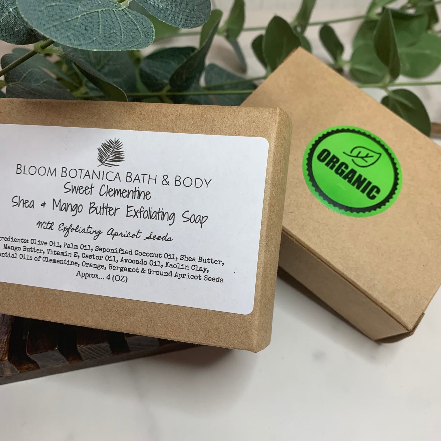 Sweet Clementine Shea & Mango Butter Soap | All Natural | Comes With Free Ramie Soap Bag