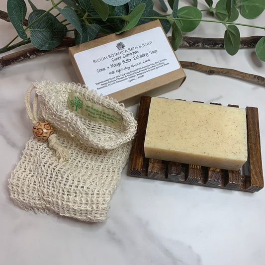 Sweet Clementine Shea & Mango Butter Soap | All Natural | Comes With Free Ramie Soap Bag