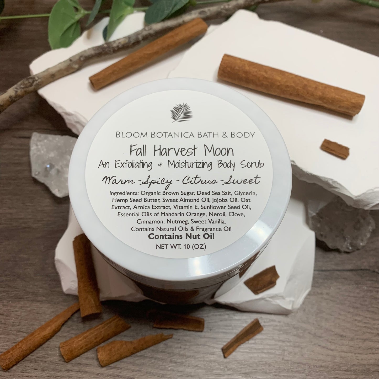 Brown Sugar Scrub | Fall Harvest Moon Scent | Exfoliating Hemp Butter Sugar Scrub | Dry Skin Relief | Organic Body Polish