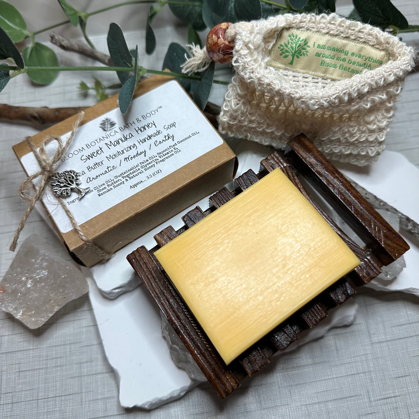 Soap Sweet Manuka Honey | Extremely Moisturizing | All Natural | Comes With Free Ramie Soap Bag