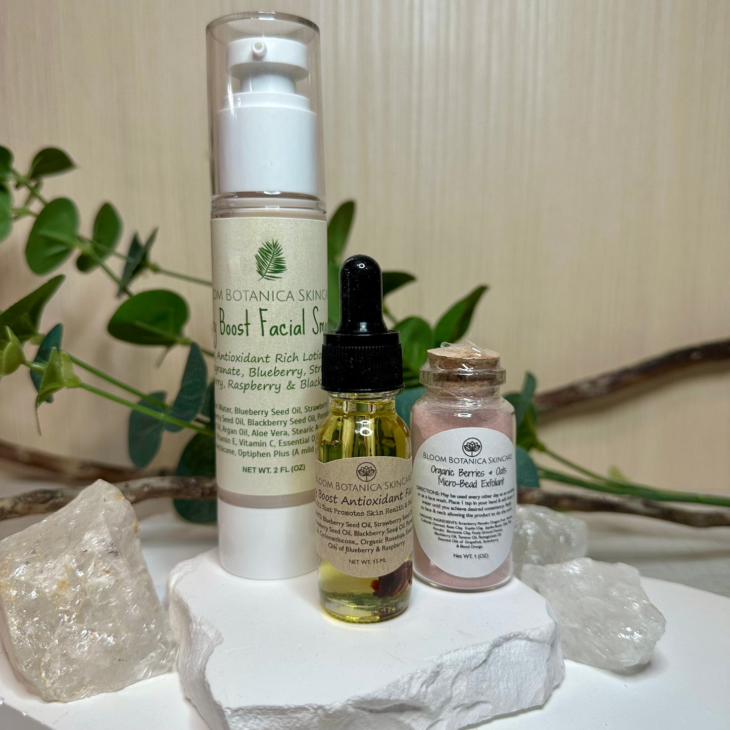 Berry Boost Facial Skincare Bundle | Exfoliate | Moisturize | Luxurious Skincare Products