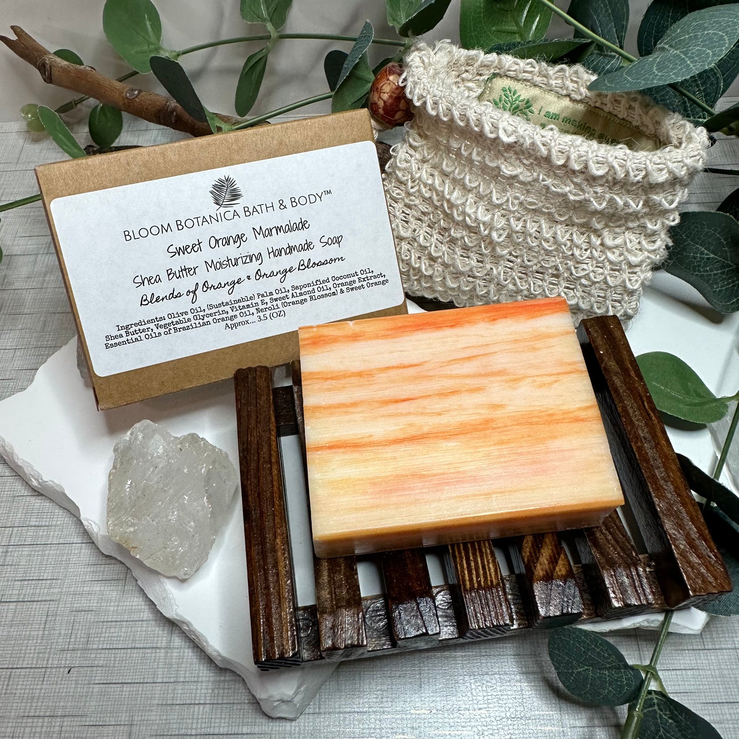 Sweet Orange Marmalade with Shea Butter Soap| Extremely Moisturizing | All Natural | Comes With Free Soap Bag