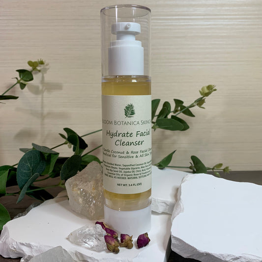 Hydrate Facial Cleanser | Moisturizing Face Wash | Bloom Botanica Skincare | Anti-aging Skin Care