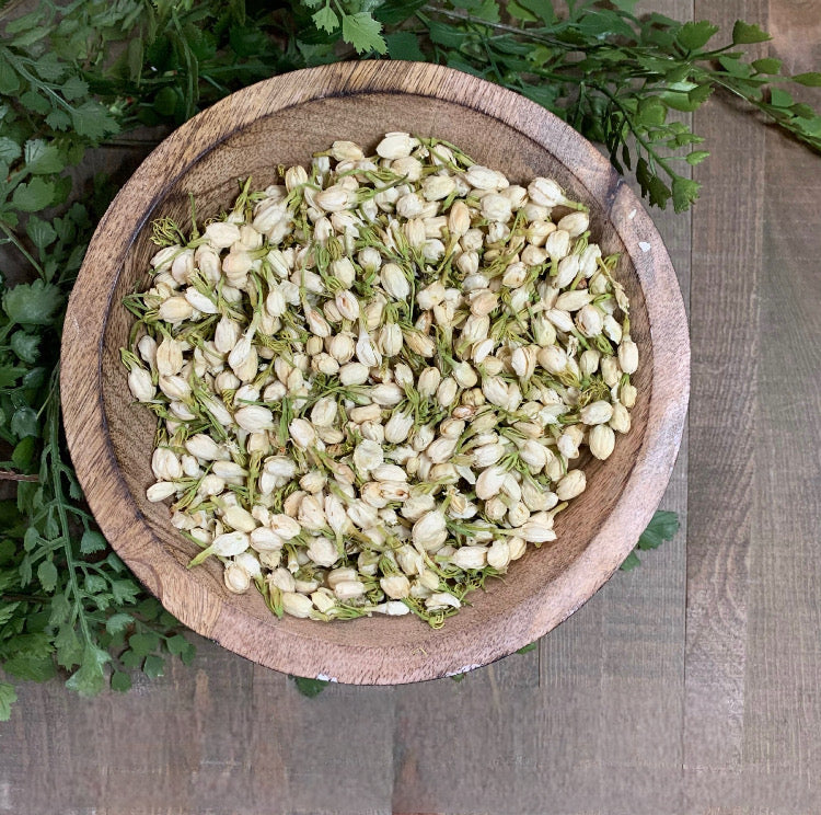 Jasmine Whole Dried Buds| USDA Organic | Culinary | Loose Jasmine Flower Tea