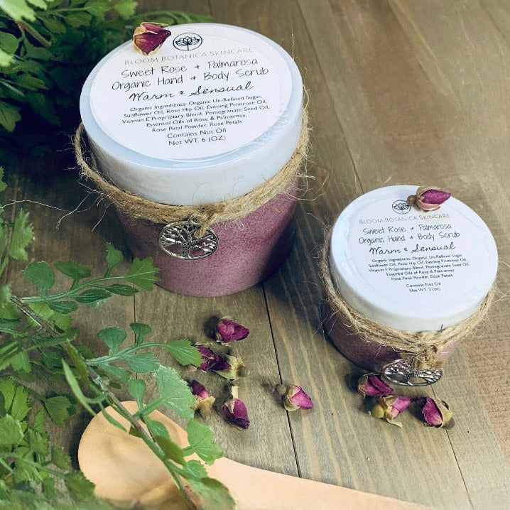 Sugar Scrub | Sweet Rose & Palmarosa Exfoliating Body Scrub | Shea Butter