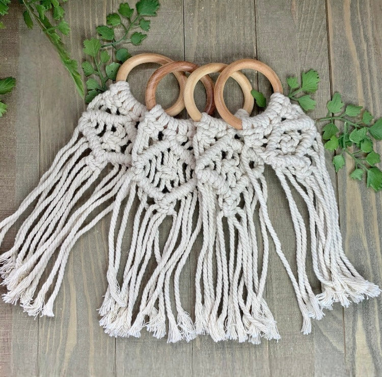 Macrame Napkin Rings | Boho Inspired | Organic Cotton | Home Decorating