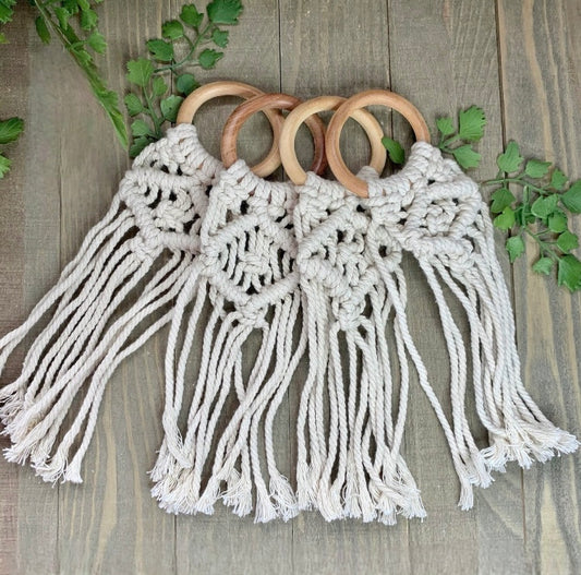 Macrame Napkin Rings | Boho Inspired | Organic Cotton | Home Decorating