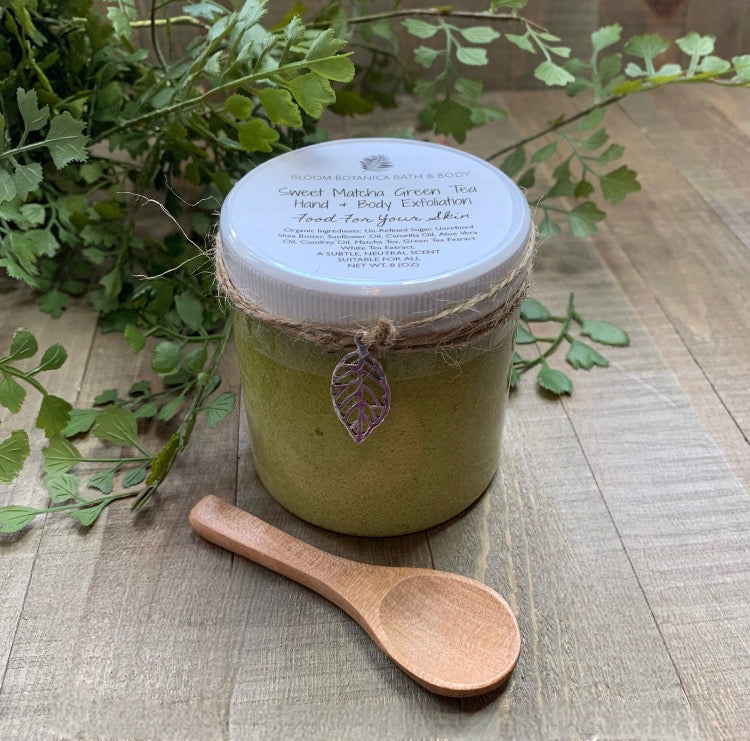 Sugar Scrub | Sweet Matcha Green Tea Body Sugar Scrub | All Natural