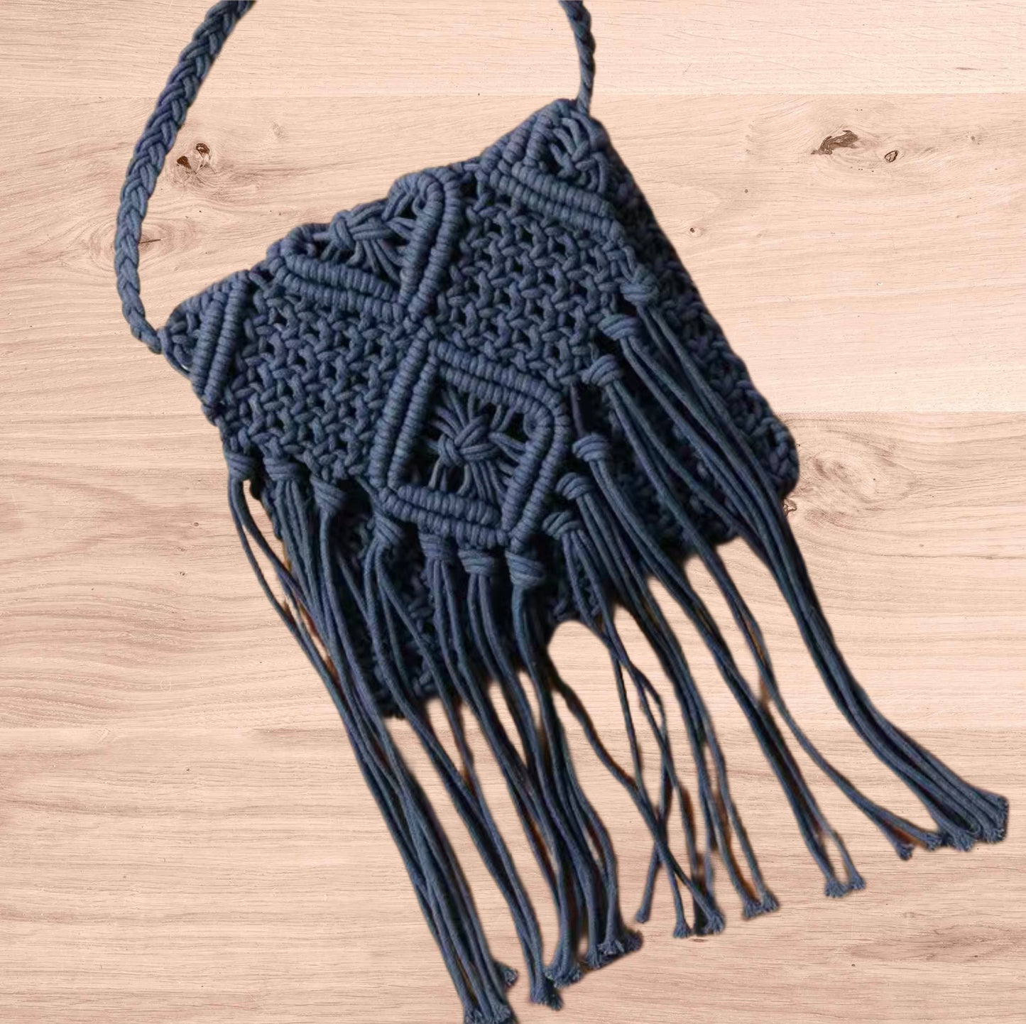 Purses | BoHo Macrame Small Crossbody Purse With Zipper | Eco-friendly Cotton