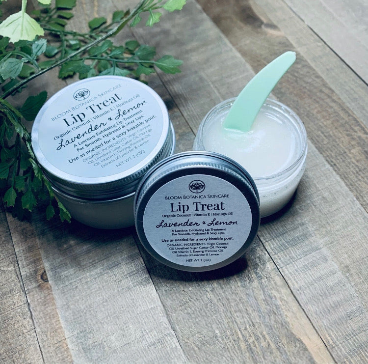 Lip Sugar Scrub | Lavender and Lemon Moisturizing Lip Treat | Soft Hydrated Lips