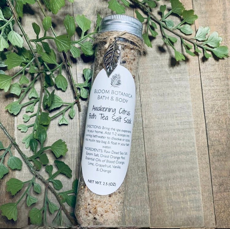 Bath Salts | Awakening Citrus Dead Sea Salt Herbal Bath Soak | Therapeutic Bath