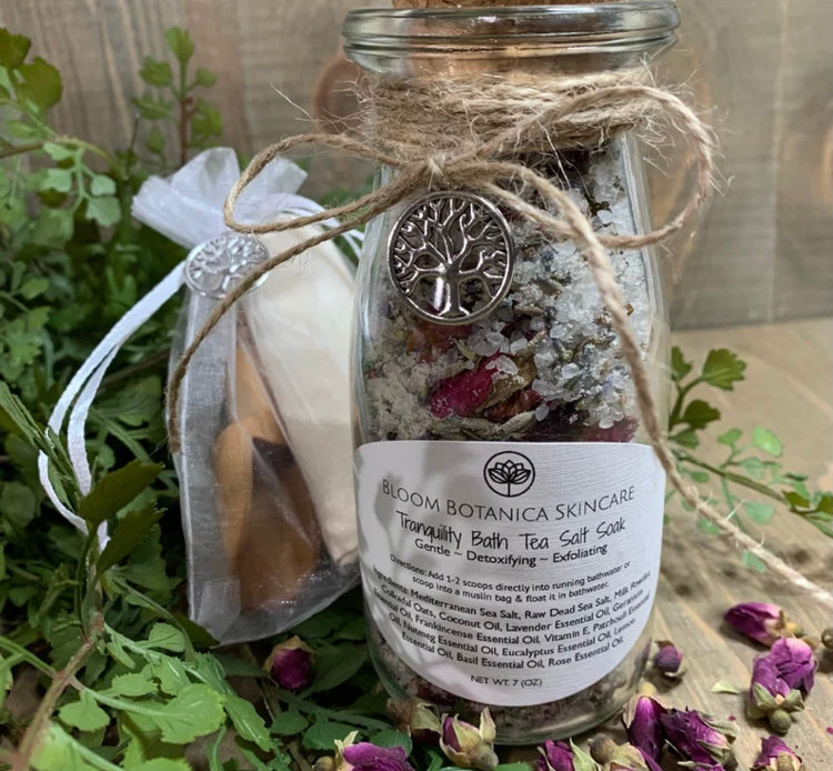 Bath Salts | Tranquility Bath Dead Sea Salt Soak | Aromatherapeutic | Flower Bath