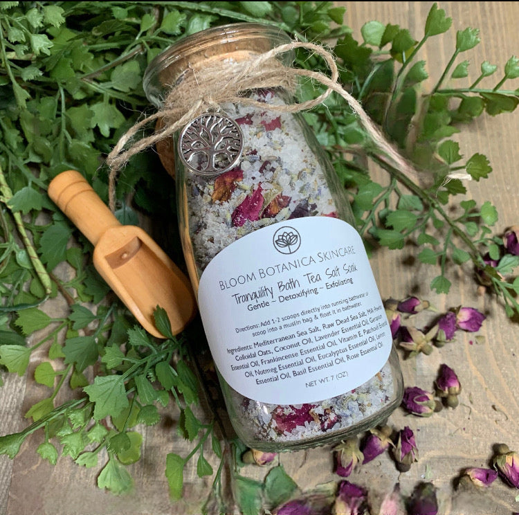 Bath Salts | Tranquility Bath Dead Sea Salt Soak | Aromatherapeutic | Flower Bath