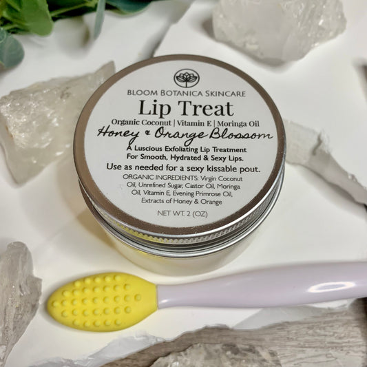 Lip Sugar Scrub | Honey & Orange Blossom Lip Treat | Lip Exfoliation Treatment | Lip Polish