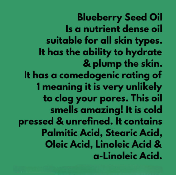 Pure Blueberry Seed Oil | Organic, Unrefined, Virgin | Powerful Source of Vitamin E For The Skin