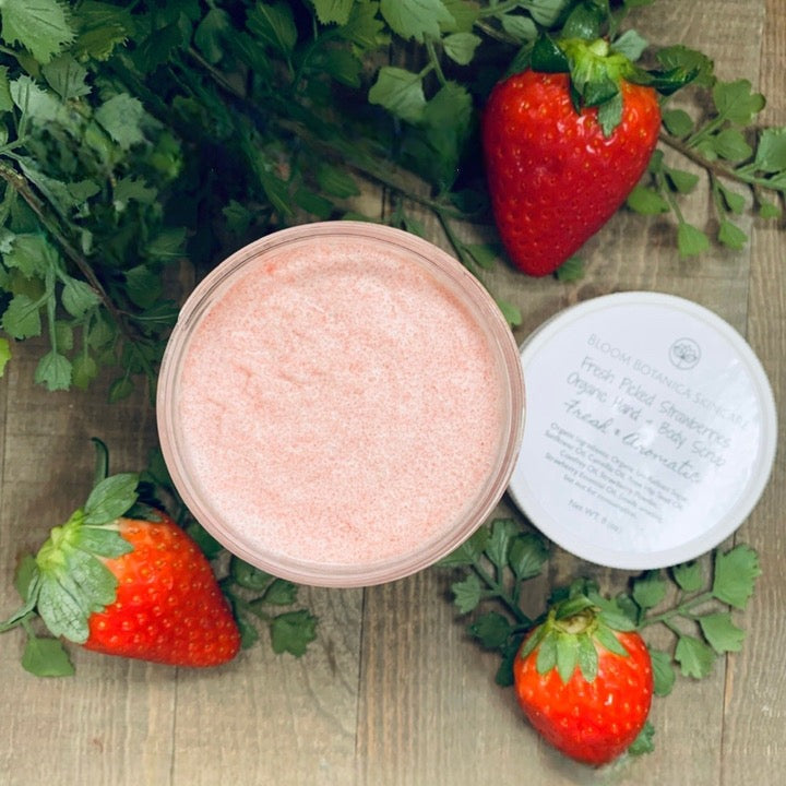 Sugar Scrub | Fresh Picked Strawberry Sugar Scrub | Shea Butter | All Natural