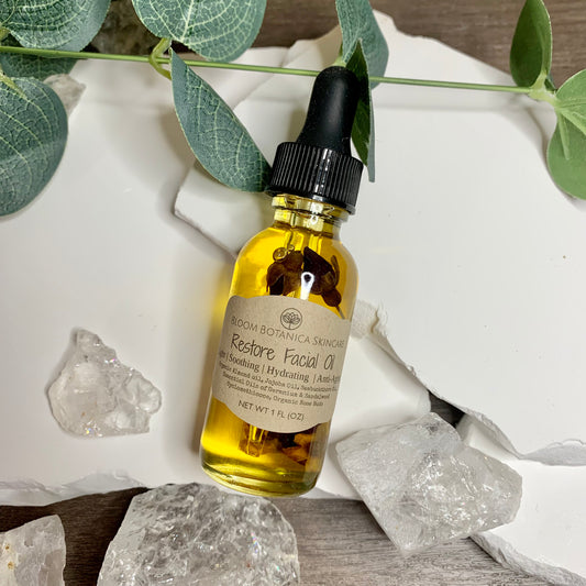 Restore Facial Moisturizing Oil | Beneficial For Normal, Dry, Sensitive, Mature Skin | Anti-aging