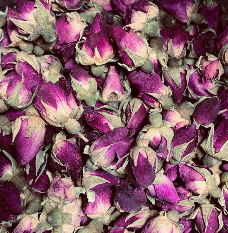 Rose Buds | Purple Petite Culinary Organic Dried Rose Buds | Rose Tea | Rose Water