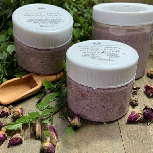 Sugar Scrub | Sweet Rose & Palmarosa Exfoliating Body Scrub | Shea Butter