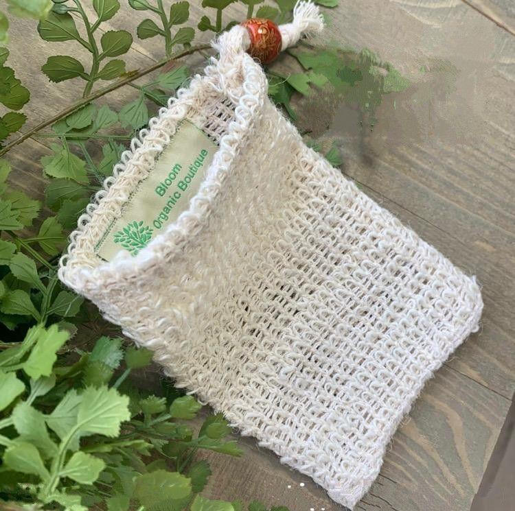 Ramie Soap Saver Drawstring Pouch | Organic, Unbleached &  Natural | Eco-Friendly | Ramie Soap Case| Washable | Reusable