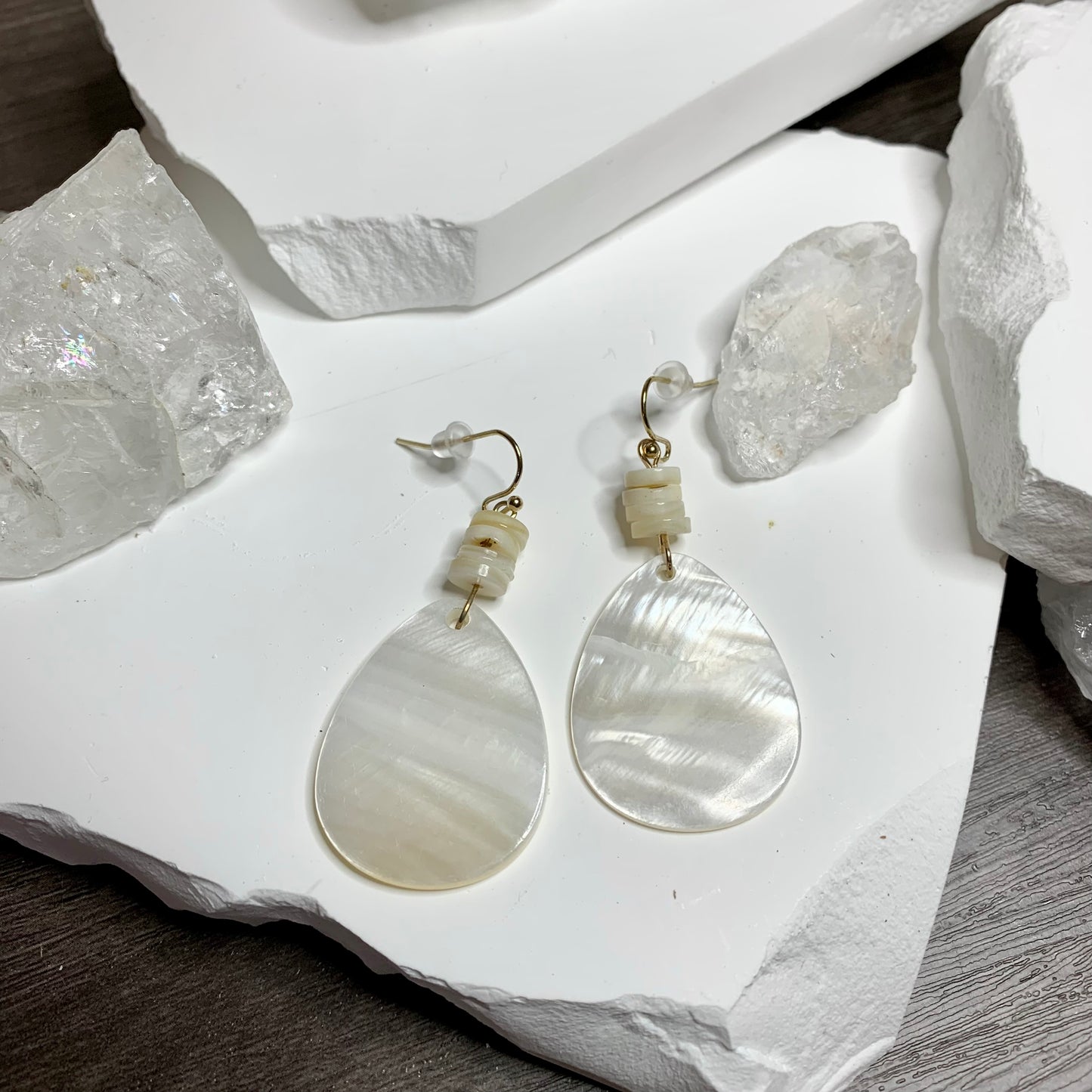 Earrings | Natural Mother of Pearl Shell Earrings | Boho Vibe Jewelry | Beach Style Earrings