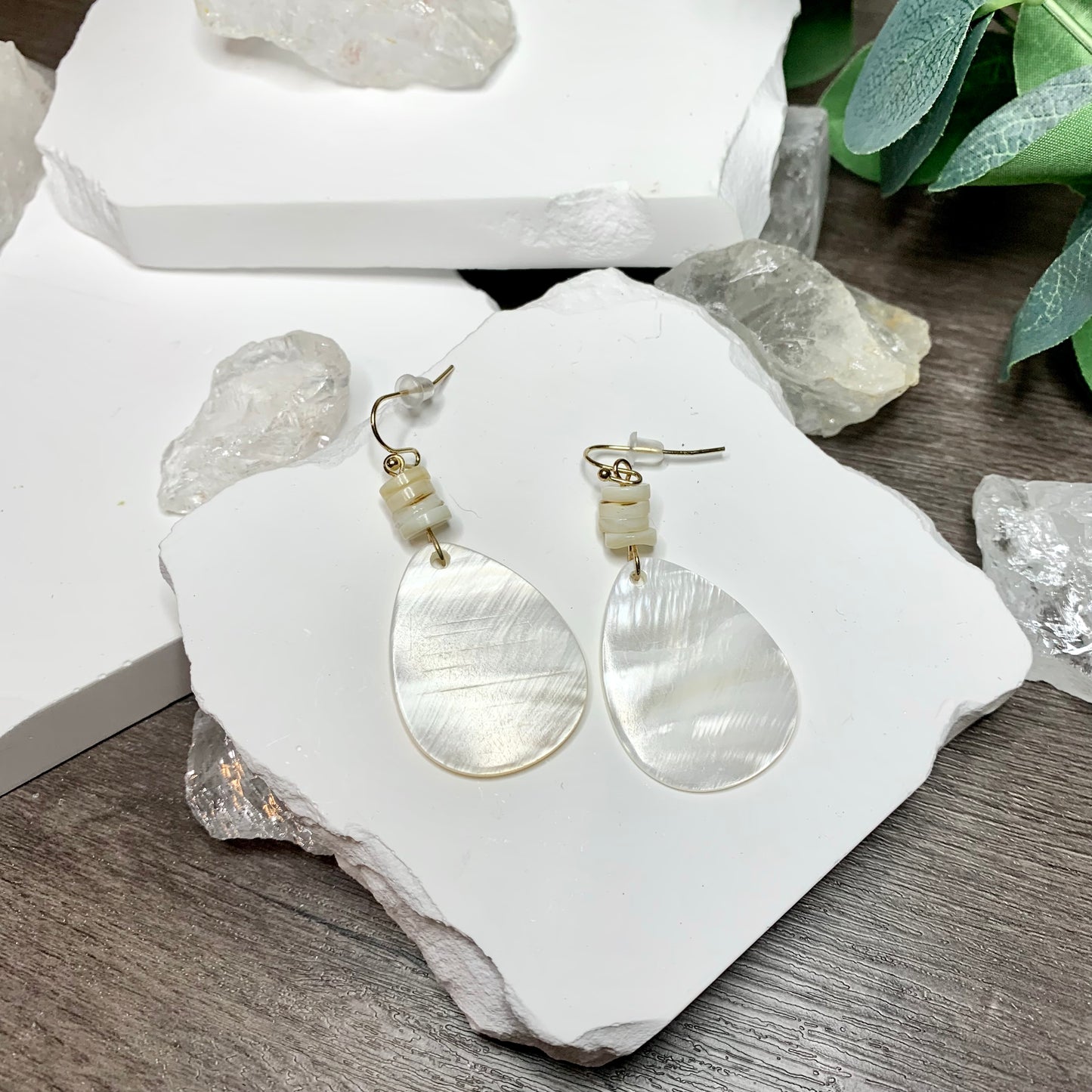 Earrings | Natural Mother of Pearl Shell Earrings | Boho Vibe Jewelry | Beach Style Earrings