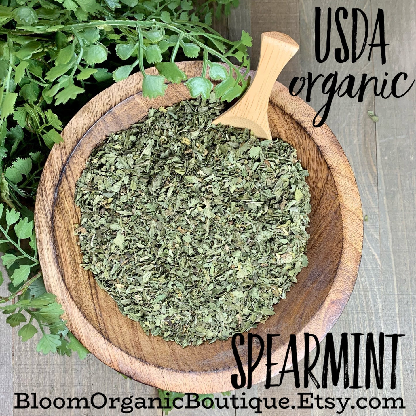 Spearmint Leaves| USDA Organic| Fragrant Spearmint Tea | Cut & Sifted| Non-Irradiated| Altar Supplies| Herbalism| Herbal Tea