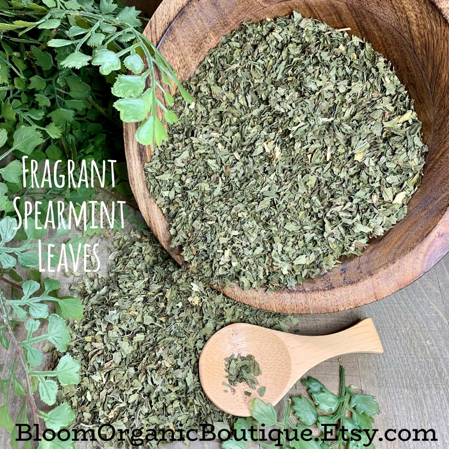 Spearmint Leaves| USDA Organic| Fragrant Spearmint Tea | Cut & Sifted| Non-Irradiated| Altar Supplies| Herbalism| Herbal Tea