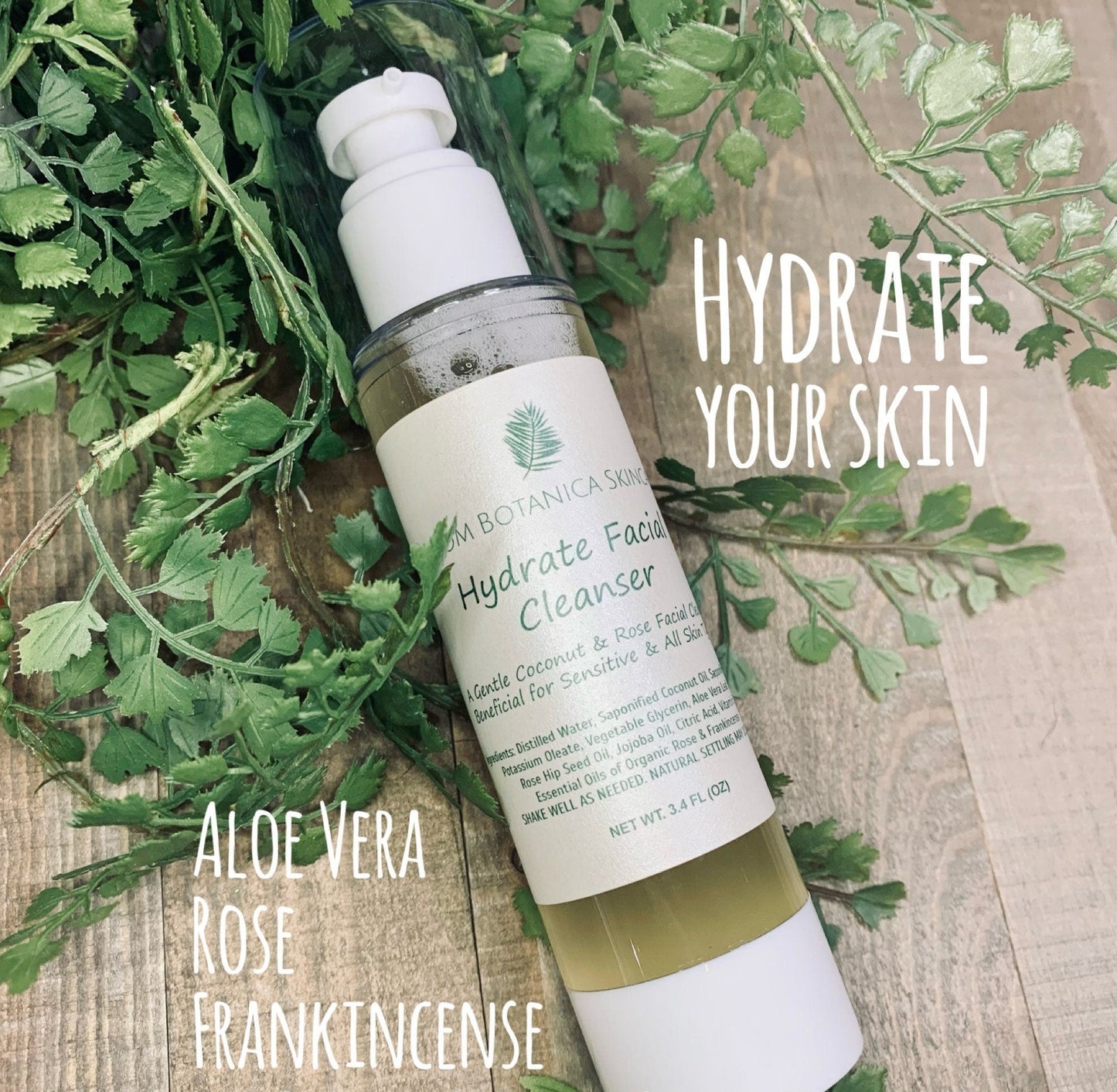 Hydrate Facial Cleanser | Moisturizing Face Wash | Bloom Botanica Skincare | Anti-aging Skin Care